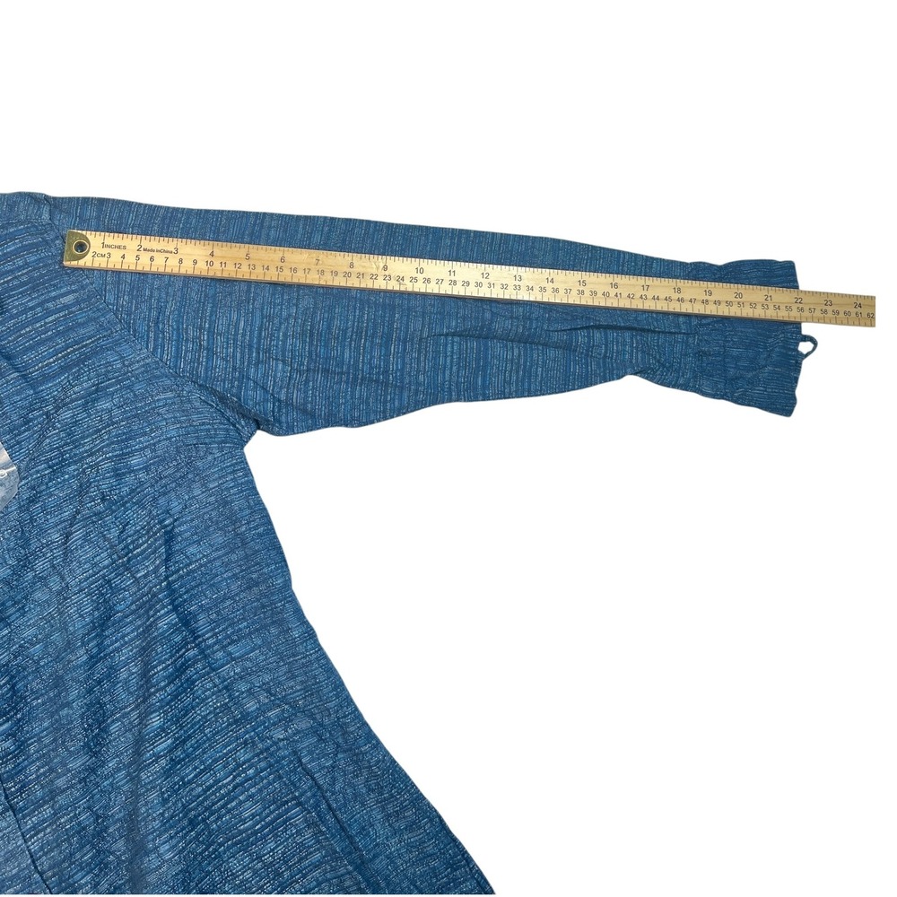 Columbia Vintage L‎ Blue Long Sleeve Button Up Shirt Top Blouse Style (AL7107) - Picture 5 of 7